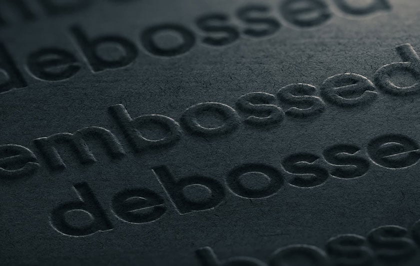 embossed debossed