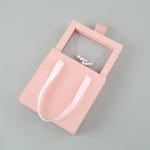 one pink custom cardboard necklace drawer box with handle