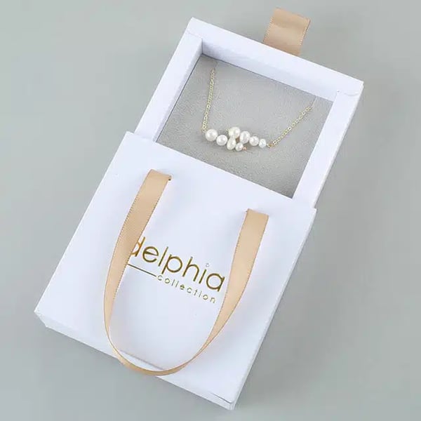 Custom Cardboard Necklace Drawer Boxes with handle