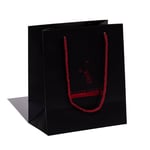 the Custom Black Paper Bag from right side angle