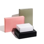 four custom plain mailer boxes in different colours