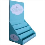 the left side of the custom gift card display box