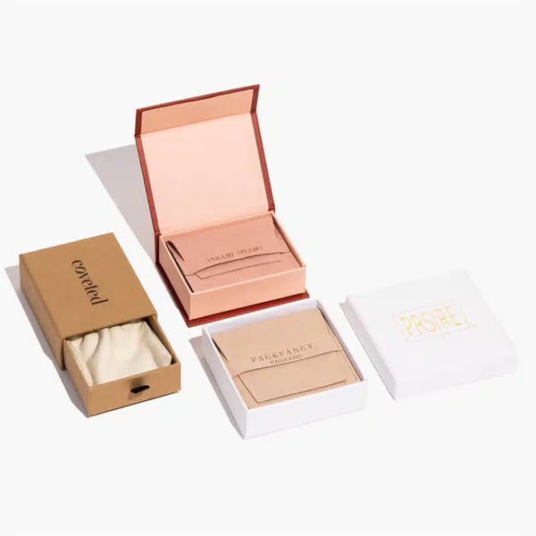 Custom Paper Jewelry Box with Pouch