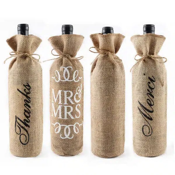 Custom Jute Wine Bags