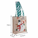 the dimensions of the green custom Christmas jute bag