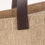 the handle detail of a Custom Jute Beach Bag