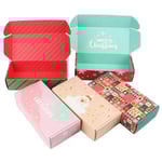 several custom Christmas shipping boxes with various appearance