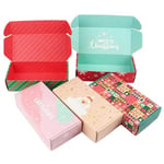 several custom Christmas shipping boxes with various appearance