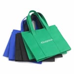 a bunch of custom non woven polypropylene reusable grocery bags