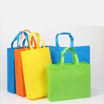 a bunch of custom tote non-woven reusable bags in different sizes