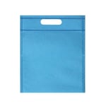one blue custom d cut non woven bag