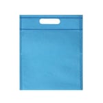 one blue custom d cut non woven bag