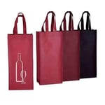 the front and back of the custom non woven wine bags