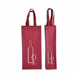 the front of two custom non woven wine bags in different sizes