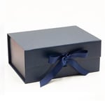 the elegance blue custom wholesale one piece folding box