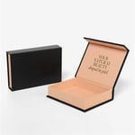 two custom one piece luxury cosmetic box, one of them is closed and one is one is open