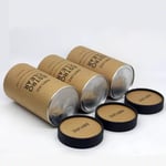 threee custom food grade paper tubes