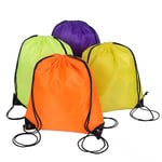 four different color cutom drawstring backpack reusable bags