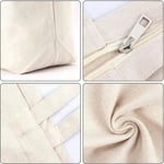 details of the custom canvas tote bag with zipper