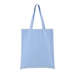 the blue custom 12 oz cotton canvas tote bag