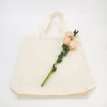 the custom blank canvas tote bag in the lay-down state