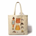 the front of the custom cute canvas tote bag