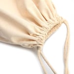 the drawstrings of the custom cotton laundry bag