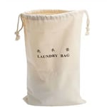 the front of the custom cotton laundry bag