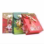 three custom Christmas gift die cut paper bag with flap in different appearance