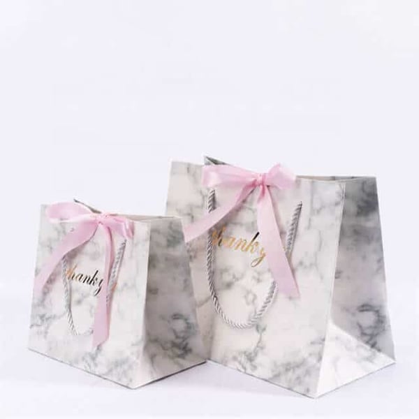 Custom Colorful Gift Paper Bag With Ribbon Bow