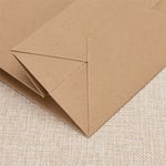 the bottom detail of the custom kraft brown gift paper bag