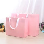 two custom pink gift paper bags