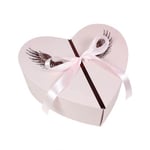 the top of the pink custom fancy flower heart shaped rigid box