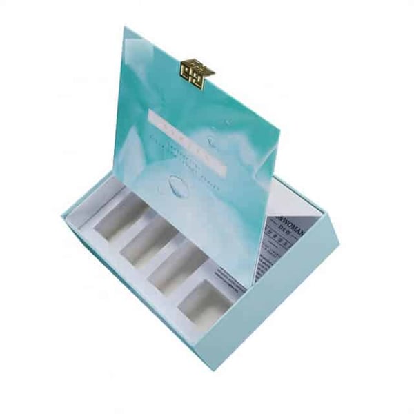 Custom High end cosmetic hinged flip top rigid box