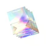 a bunch of the custom holographic paper bags with die-cut handle