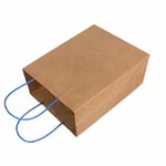 one custom kraft paper bag with twisted paper handle in lay down posture