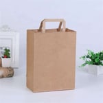 the front of the custom kraft paper bag with flat paper handles