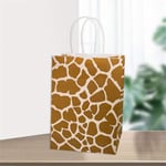 the giraffe pattern custom animal design kraft paper bag with paper handle
