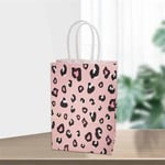 the pink custom animal design kraft paper bag with paper handle