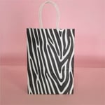 zebra pattern custom animal design kraft paper bag with paper handle