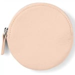 one pink Vegan Leather Round Pouch