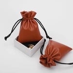 two erythrinus Custom Leather Drawstring Pouches