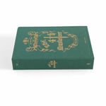 the back and top of the custom green decoration magnetic book style box