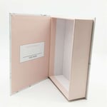 the custom luxury white book shaped magnetic box in the open state