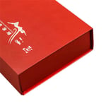 the side detail of the custom magnetic style fake book shaped gift box