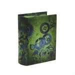 the top and side of the custom green decoration magnetic book style box