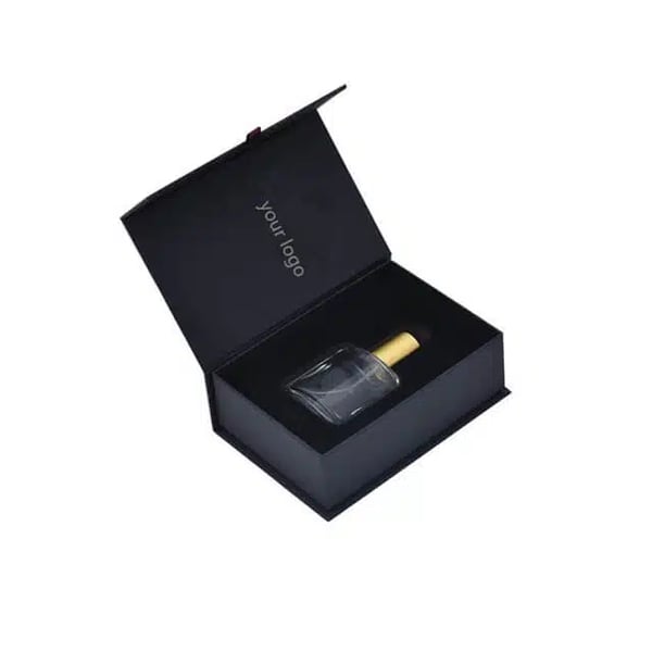 Custom Luxury Custom Matte Black Magnetic Flip Perfume Gift Box