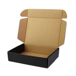 the inside of the custom black mailer box
