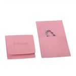 the front and inside of two pink Microfiber Envelope Pouches