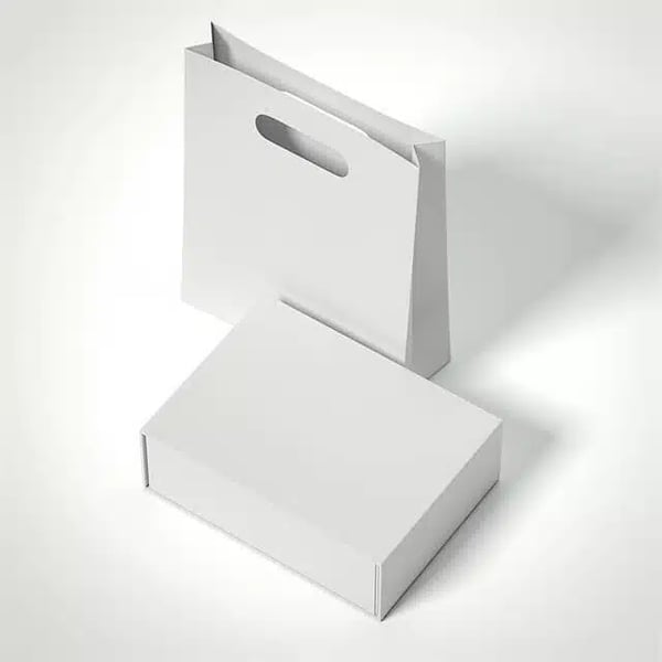 Custom Black or White Paper Bag With Die-cut Handles
